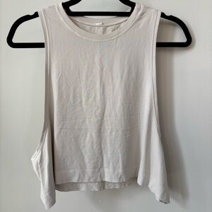 Avocado Cropped Cream Tank Top Size L/XL